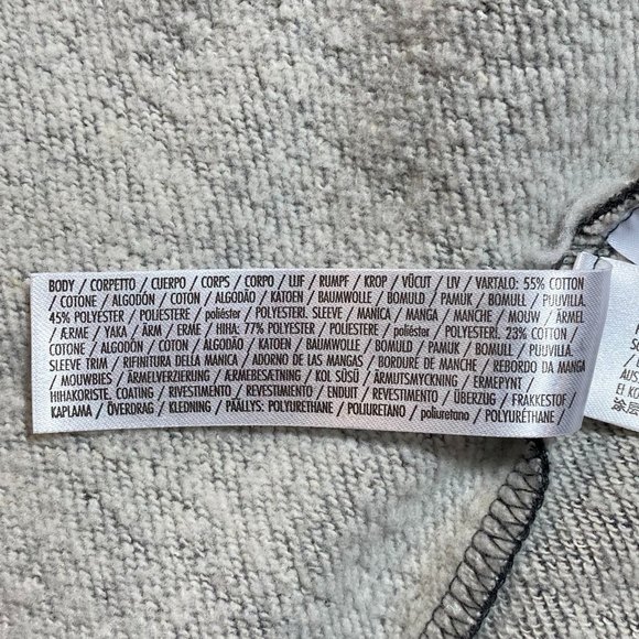 Disney Edna Mode Embroidered Faux Leather Sleeve Pullover Sweater Size XS Gray - Picture 12 of 12